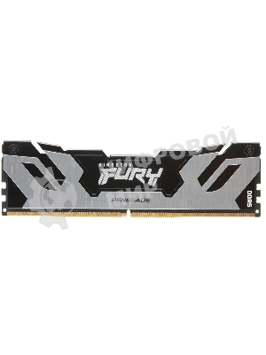 Оперативная память Kingston Fury Renegade, DDR5, 16Gb (1x16Gb), 6400MHz, CL32, DIMM, с радиатором, серебристый/черный