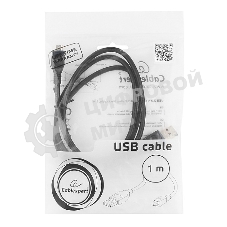 Кабель USB2.0 Pro Cablexpert CCP-mUSB2-AMBM-1M, AM/microBM 5P, 1м, экран, черный, пакет