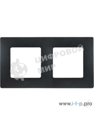 Рамка 2 поста антрацит ETIKA