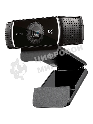 Веб-камера Logitech C922 Pro Stream 1920x1080, 30 кадр/с, USB Type-A, микрофон (2 шт, шумоподавление), автоматическая фокусировка, автоосвещение, универсальное крепление