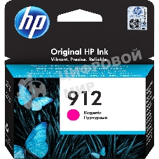Картридж струйный HP 912 3YL78AE пурпурный (315стр.) для HP OfficeJet 801x/802x