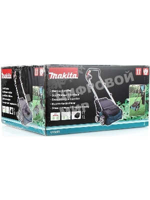 Газонокосилки Makita UV3200 Скарификатор,{1300Вт,32см,3500об\мин,5уров(-10+10мм),30л,нож-фреза,12кг,кор}