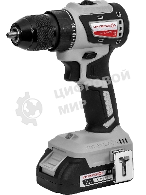 Дрель-шуруповерт ИНТЕРСКОЛ ДА-13/18В 50 КОМБИ, 18 В, 2 Ач, 50 Нм, бесщеточный