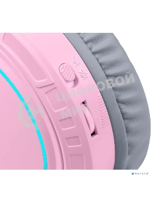 Гарнитура Redragon Mento розовый, проводная, USB / 2 x mini jack 3.5 мм, подсветка