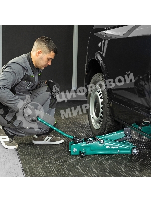 Домкрат гидравлический подкатной Сибртех 3 т, 135-400 мм