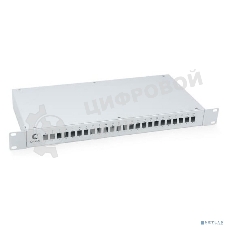 Бокс оптический Cabeus, портов: 24, SC (LC duplex), 48 хОВ, 1U, 44х410х200 мм (ВхШхГ), серый, (FO-19-24SC)