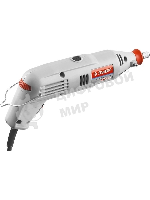 Прямошлифовальная машина (гравер) Зубр Гравер ЗГ-130ЭК H172 электрический с набором мини-насадок в кейсе, 172 предмета