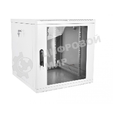 Шкаф телекоммуникационный настенный разборный 9U (600 × 520), съемные стенки, дверь стекло