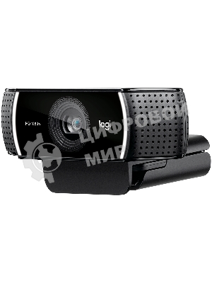 Веб-камера Logitech C922 Pro Stream 1920x1080, 30 кадр/с, USB Type-A, микрофон (2 шт, шумоподавление), автоматическая фокусировка, автоосвещение, универсальное крепление
