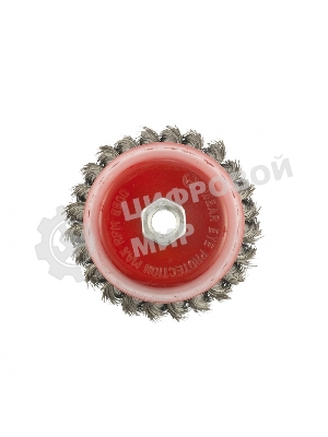 Щетка Matrix для УШМ, 100 мм, М14, Чашка, крученая проволока 0,35 мм