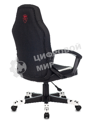 Кресло Zombie 10 черный/белый, экокожа, 120 кг, механизм качания