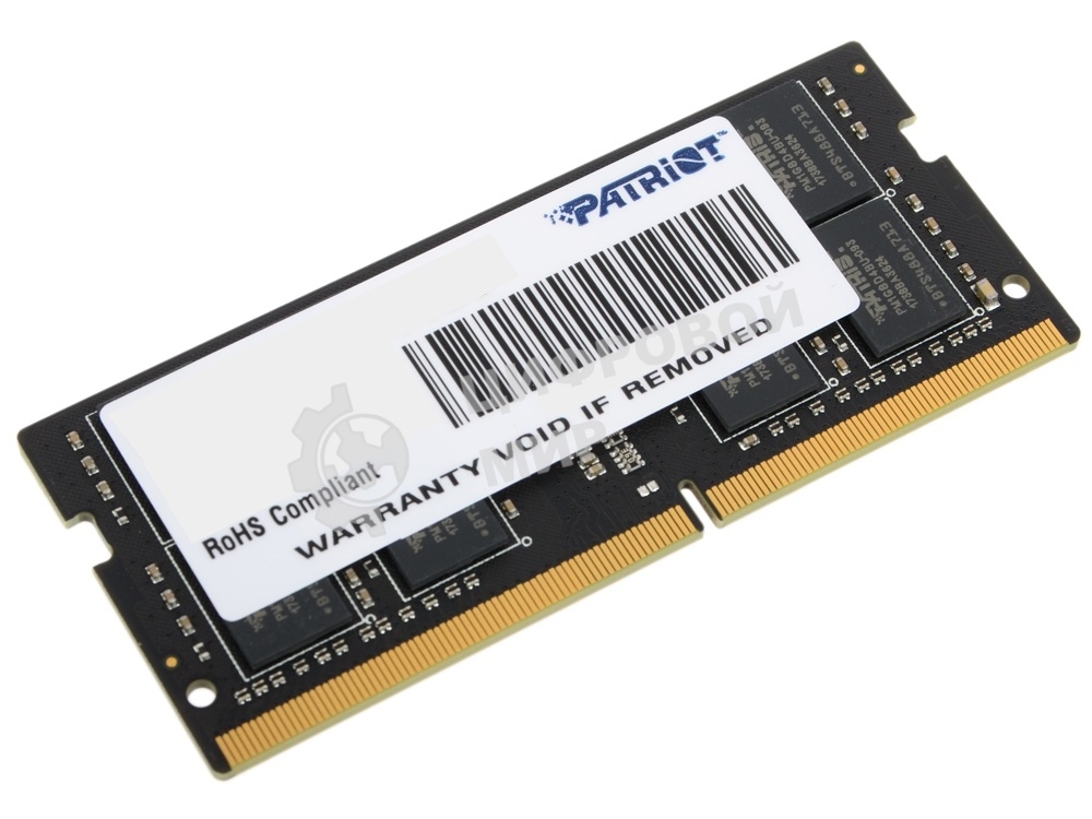 Оперативная память Patriot Signature, DDR4, 32GB (1x32 GB), 2666 MHz, CL19, SO-DIMM