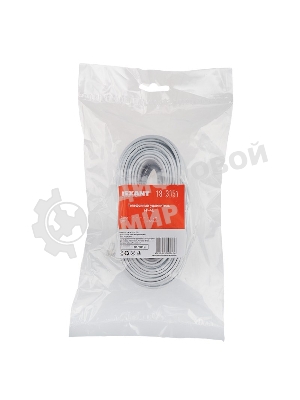 Кабель Rexant Телефонный удлинитель 15М белый