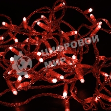 Гирлянда Neon-night Нить 10м, постоянное свечение, прозрачный ПВХ, 24В, Красный