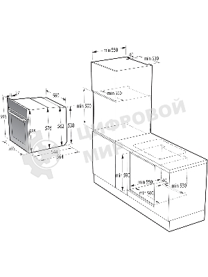 Духовой шкаф электрический Gorenje BPS6737E14BG черный