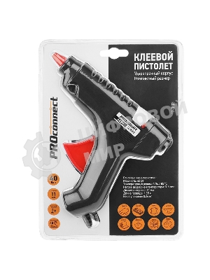 Клеевой пистолет PROconnect 40 Вт, Ø11 мм, блистер