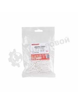 Дюбель-хомут нейлоновый прямоугольный Rexant 5-8 мм, белый, упаковка 100 шт.
