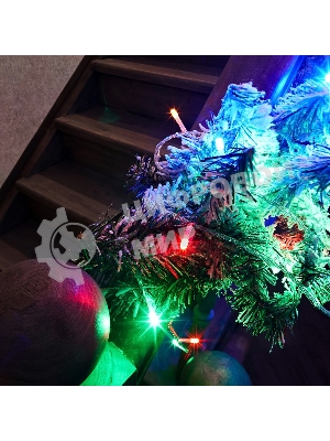 Гирлянда светодиодная универсальная 100 LED Мультиколор 10 метров, прозрачный ПВХ, с контроллером