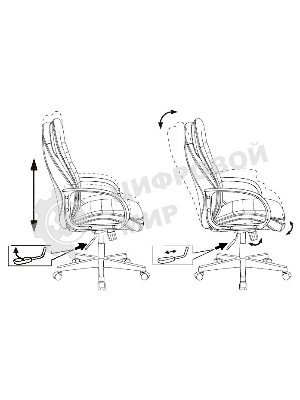 Кресло Бюрократ T-9950PL черный, экокожа