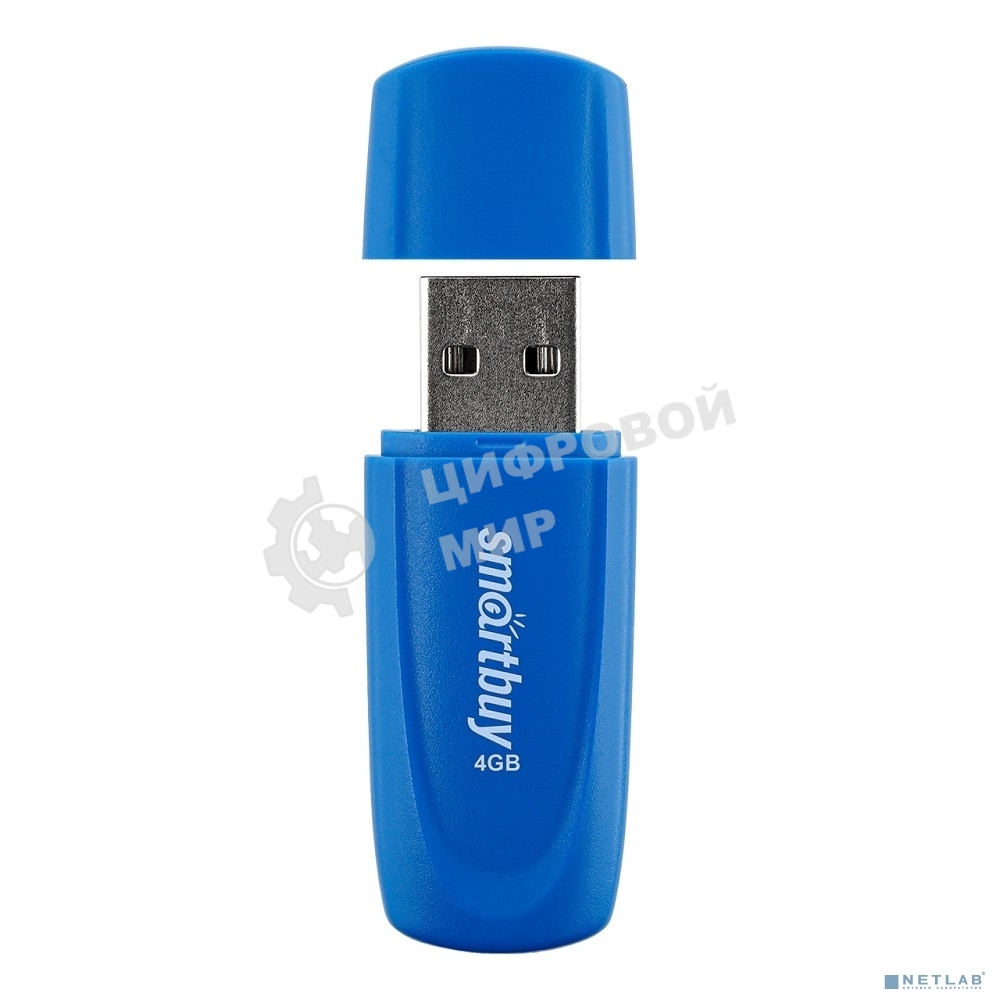 Флешка USB Smartbuy Scout Blue (SB004Gb2SCB), 4Gb, USB 2.0, R/W 15/8, синий