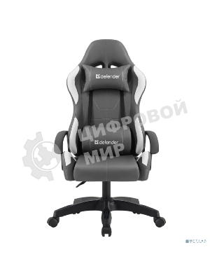 Игровое кресло Defender Chromos серый/белый, класс 2, PU