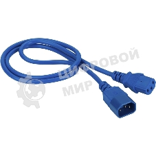 Шнур питания Lanmaster LAN-PP13/14-1.5-BL C13-С14 проводник.:3x0.75мм2 1.5м 250В 10А синий