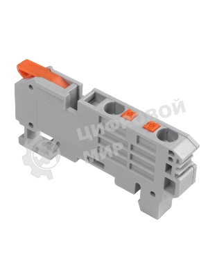 Клемма СМК Rexant 222-621-PT-6 3 вывода рычаг-push-in на DIN-рейку (1-6 мм²) серый (50 шт/уп)