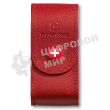 Чехол из нат.кожи Victorinox Leather Belt Pouch (4.0521.1) красный с застежкой на кнопке без упаковки