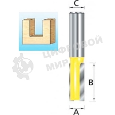 Фреза Makita D-10372 пазовая твердосплавная, 2 лезв., хв.8мм, d25мм, дл.20мм