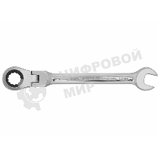 Ключ комбинированный трещоточный Matrix 19 мм, crv, шарнирный, зерк.хром