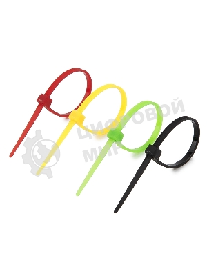 Стяжки NYT-100x2.5С пластиковые 100 мм х 2,5 мм (набор 4 цвета по 25 шт)