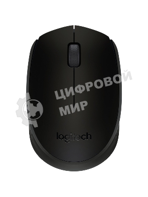 Мышь беспроводная Logitech B170 черный, 1000 dpi, радиоканал, USB, кнопки - 3
