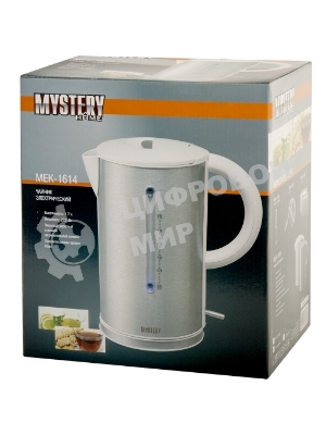 Чайник электрический Mystery MEK-1614 1.7 л, 2200 Вт, серый (корпус: пластик)