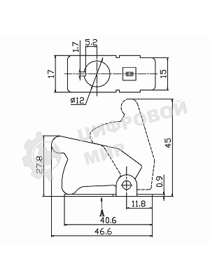 Защитная крышка для тумблеров Rexant типа KN и ASW черная
