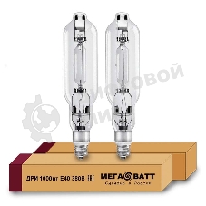 Лампа газоразрядная дуговая ртутная ДРИ 1000 380/4000К E40 (12) МЕГАВАТТ 03116