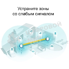 Система TP-Link Mesh AX3000 Whole Home Wi-Fi System, Wi-Fi 6, 2402Mbps (4 streams) at 5GHz and 574Mbps (2 streams) at 2.4GHz, 2 Gigabit ports of each unit, support OFDMA, MU-MIMO, 802.11k/v/r seamless roaming, support WPA3, HomecareTM system, easy setup and manageme