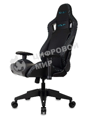 Кресло Knight Outrid Smile черный, экокожа, 120 кг, механизм качания