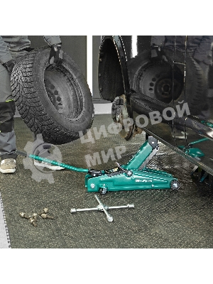 Домкрат гидравлический подкатной Сибртех 3 т, 135-400 мм