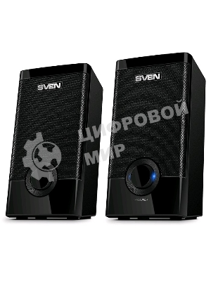 Колонки SVEN 318 черный USB-порт ПК, ноутбука или адаптер 5V DC
