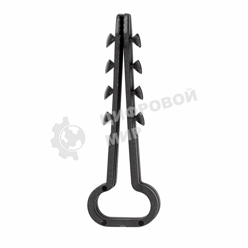 Дюбель-хомут нейлоновый прямоугольный Rexant 6-12 мм, черный, упаковка 100 шт.