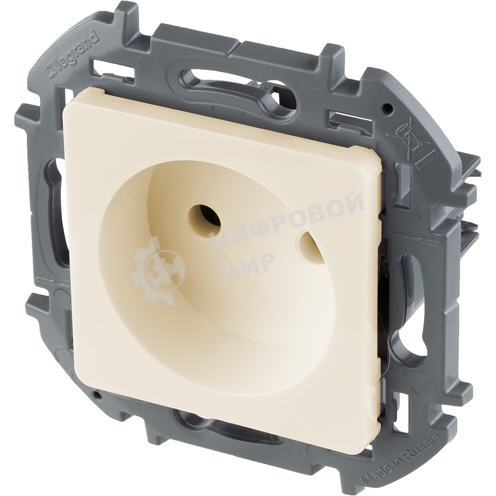 Розетка 2К 16А 250 В слоновая кость