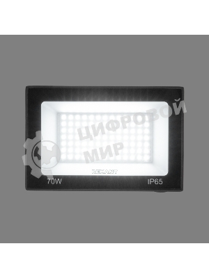Прожектор светодиодный СДО Rexant 70Вт 5600Лм 6500К холодный свет, черный корпус