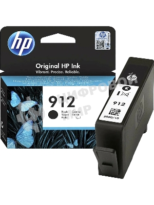 Картридж струйный HP 912 3YL80AE черный (300 стр.) для HP DJ IA OfficeJet 801x/802x