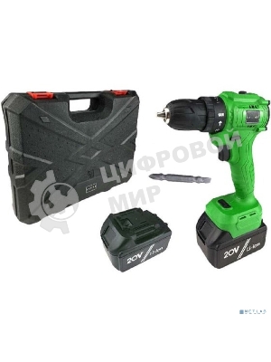 Дрель-шуруповерт Zitrek Greenpower 20 Pro 063-4061, 20 В, 4 Ач, 42 Нм, бесщеточный