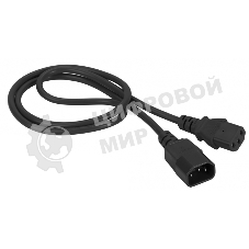 Шнур питания Lanmaster C13-C14, 3х0.75, 220В, 10А, черный, 7 метров