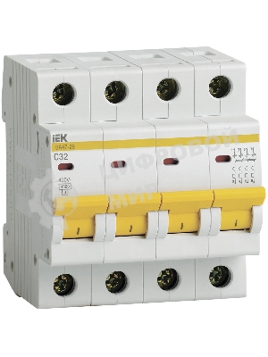 Выключатель автоматический модульный 4п C 32А 4.5кА ВА47-29 IEK MVA20-4-032-C
