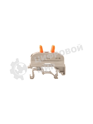 Клемма соединительная Rexant многоразовая проходная 4-полюсная, с креплением на DIN-рейку (0,08-4 мм²) серый (50 шт./уп.)