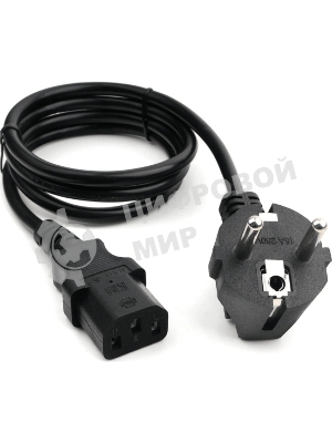 Кабель питания Cord Power Gembird/Cablexpert 1.8м, Schuko- C13, 6А, черный, с зазем.