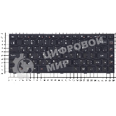 Клавиатура для ноутбука Lenovo Flex 2-14 G40-30 G40-70 черная с черной рамкой с подсветкой