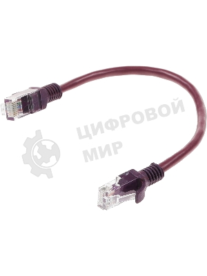 Патч-корд UTP Cablexpert cat.5e, 0.25м, литой, многожильный, фиолетовый